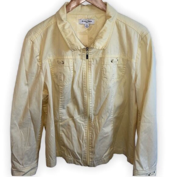 Studio Works Yellow zip up Jacket - Picture 1 of 12